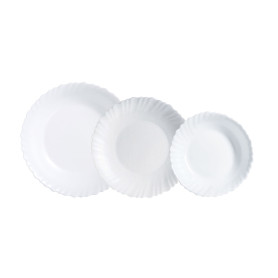 Assiettes Luminarc Feston Blanc verre 18 Pièces