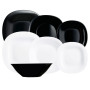 Assiettes Luminarc Carine N&b Blanc Noir verre 19 Pièces