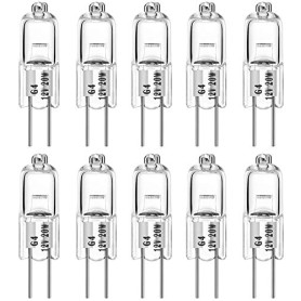 VINBE Ampoule Halogène G4 T3 20 Watt 280lm G4 Lampe Bi-Pin AC / DC12 Volt pour lumière puck