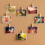 Netspower Pinces à Clipser Piquets en Bois avec épingles, 50 pièces Pinces à Bois pour Cartes Notes Photos École Bureau Artisana