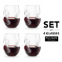 Final Touch Conundrum Verres à vin Rouge - 473ml Verre soufflé à la Main - Lot de 4 …