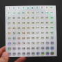5 feuilles numéro 1-500 rond étanche numéro d'ongle autocollant Laser étiquette numérique auto-adhésif numéro autocollant Gel po