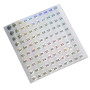 5 feuilles numéro 1-500 rond étanche numéro d'ongle autocollant Laser étiquette numérique auto-adhésif numéro autocollant Gel po