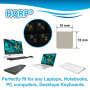 HQRP Autocollants Clavier Hebreu Blanc sur Fond Transparent pour Tous les Claviers PC Ordinateur Portables Notebooks