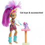 Cave Club coffret Histoire des Cavernes avec poupée Roaralai aux cheveux violets, figurine bébé tigre Ferrell et accessoires, jo
