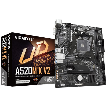 GIGABYTE A520M K V2 Carte mère MicroATX [avec chipset AMD A520] MB6136