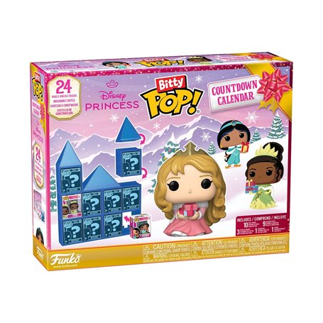 Funko Bitty Pop! Countdown Calendar: Disney Princess - Disney Princesses - Calendrier de L'avent - 24 Jours de Surprise - Boîte