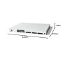 Commutateur administrable Cisco Catalyst 1300-24XTS, 12 Ports cuivre 10G, 12 Ports SFP+ 10GE, Garantie limitée à Vie (C1300-24XT