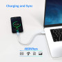 10cm Câble USB C Court, [Lot de 5] Câble USB A vers USB Type C 3A Charge Rapide Cable USB C Android Auto pour Samsung Galaxy A12