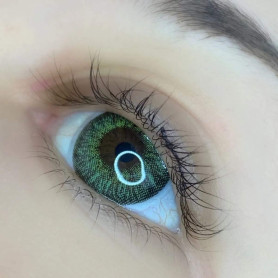FreshTone Lentilles De Contact De Couleur Jade Green 3 Ton Kit De Rangement Boitier Pince et applicateur Offert 12 Mois sans cor