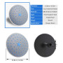R&Xrenxia Round Top Toit de Pluie Tête de Douche, ABS Gris Tête Douche, Cabine de Douche Pluie Pulvérisateur Salle de Bains 1/2"
