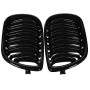 Viviance Grille double ligne Grille avant noire lustrée compatible avec BMW E46 4 PORTES Série 3 02-04