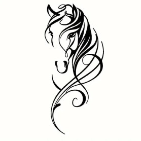QWERTYUI Décoration Murale En Métal Représentant Un Cheval