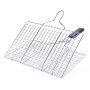 Panier Grille pour Barbecue, Panier à Griller Portable en Acier Inoxydable, Panier de Gril Pliable avec Poignée en Amovible pour