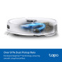 Tapo Aspirateur Robot Laveur 2 en 1 RV30Max Plus White Vidage Automatique, Silencieux et fin, Ultra puissante de 5300Pa, Navigat