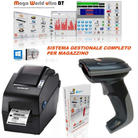 Gestion Entrepôt Système Complet Barcode Imprimante Lecteur Codes À Barres Et Logiciel