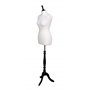 The Shopfitting Shop Deluxe Taille 42 Mannequin Buste Crème Jersey Support trépied en Bois Noir