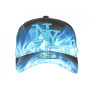 Hip Hop Honour Casquette NY Bleue et Noire Design Streetwear Baseball Fire - Taille Unique - Bleu