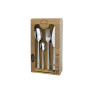 PRADEL ESSENTIEL - Ménagère 24 couverts de table pour 6 personnes - Silex - Acier inoxydable 18/0, Finition Standard - Inox