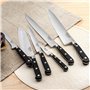 SABATIER TROMPETTE - Bloc 5 couteaux de cuisine - Origin - Acier 5Cr15MoV - Finition Satinée - 26 x 15.5 cm - Noir