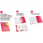 Oxford EasyBook Lot de 3 Cahiers Agrafés Grands Formats 24 x 32cm 96 Pages Grands Carreaux Seyès 90gr Couleurs Assorties