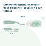 THERMOBABY - Goupillon Rotatif pour Biberons + Goupillon Tétines - Nettoyage Facile et Efficace - Prise en Main Confortable - Ve