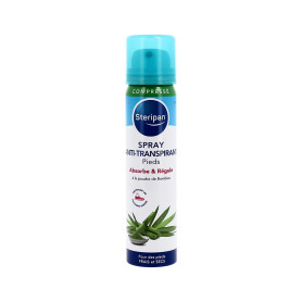 Steripan - Spray Anti-Transpirant Pieds - Absorbe et Régule - Format Compressé - Neutralise les Mauvaises Odeurs - Pour Pieds Fr