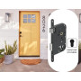 Serrure a encastrer trou de cylindre - YALE - Y60R-A40/N - Axe 40mm - Coffre 148mm - Porte d'entrée, locaux sensibles - Noir
