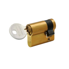 Vachette Demi-Cylindre de Serrure Mécanique FIRST pour Porte - Une Entrée 30x10mm - Mécanisme 5 Goupilles Sécurisé - 3 Clés - In