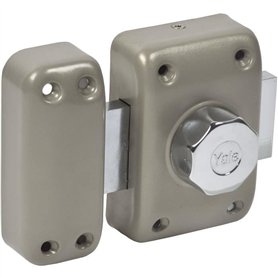 Verrou targette YALE YV20BTS - Bouton sans cylindre - Aluminium - Niveau de sécurité 6
