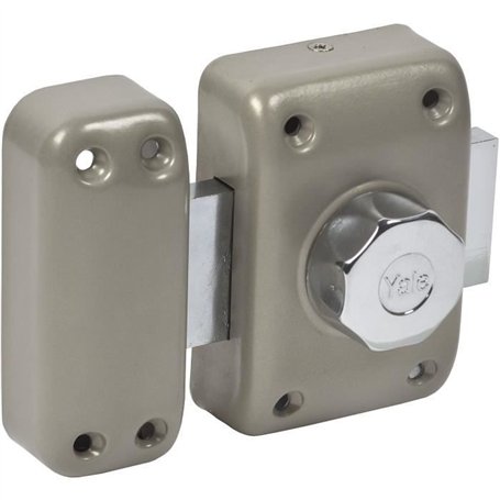 Verrou targette YALE YV20BTS - Bouton sans cylindre - Aluminium - Niveau de sécurité 6
