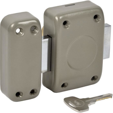 Verrou de cave YALE YV25C-35 - cylindre 5 goupilles diametre 23 mm - 4 clés - beige