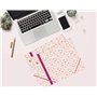 OXFORD Pochette 3 Rabats Flowers A4 avec Elastique Couverture Carte Pelliculée Décor Floral