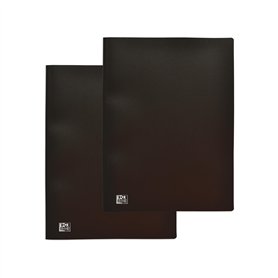 OXFORD Lot de 2 Porte Vues 120 vues / 60 Pochettes A4 Initial Couverture Polypro Noir