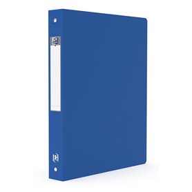 OXFORD Classeur Memphis A4 Dos 40mm 4 Anneaux Ronds Couverture Polypro Bleu