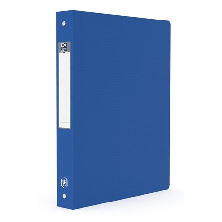 OXFORD Classeur Memphis A4 Dos 40mm 4 Anneaux Ronds Couverture Polypro Bleu
