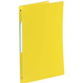 OXFORD Classeur Memphis A4 Dos 20mm 4 Anneaux Ronds Couverture Polypro Jaune