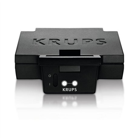 Krups FDK252 Gaufrier | 2 gaufres épaisses | Revêtement antiadhésif | Plaques profondes | Fonction de rangement vertical | Range