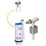 Kit de chasse d'eau - NOVOBAIN - Avec mécanisme et robinet - Débit 3/6L - Hauteur réglable (250 a 510 mm) - Accessoires inclus