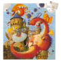 Djeco Puzzle Carton Vaillant et Le Dragon (54 Pièces) - Enfants dès 5 Ans - Développe la Dextérité