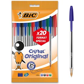 BIC Cristal Original Stylos-Bille Pointe Moyenne (1