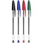 BIC Cristal Original Stylos-Bille Pointe Moyenne (1,0 mm) - Parfait pour l'Ecole et au Bureau - Couleurs Assorties, Pochette For