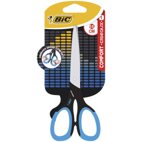 BIC Comfort Ciseaux Enfants 16 cm - Noir/Bleu ou Noir/Rouge (sans choix possible)