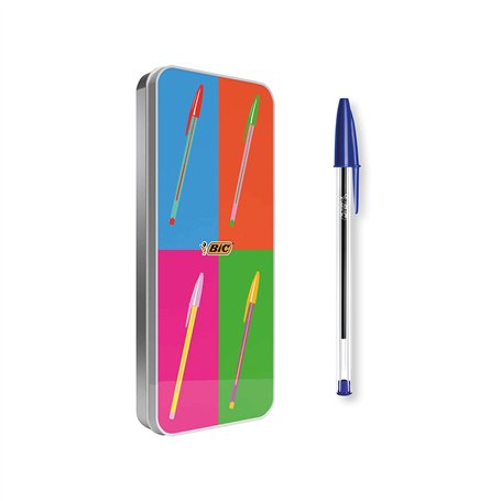 BIC Cristal Lot de 20 stylos à bille colorés