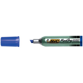 BIC 11401 Marqueur Onyx Marker 1481 Pointe Biseautée Tracé 4-7mm Indélébile Tous Supports Corps Métal Assorties