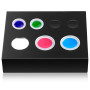 Healifty Porte-gobelet d'encre de tatouage 7 trous en plastique rectangulaire portable multifonctionnel porte-pigment étagère ma
