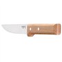 Opinel - N°120 Couteau à Découper Parallèle - Lame Acier Inoxydable, Rôti, Gigot, Volaille - Manche en Bois de Hêtre - Excellent