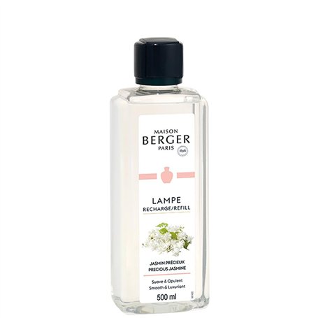 Maison Berger - Recharge Lampe Berger Jasmin Précieux - Prête à l'emploi - Parfume et Purifie - Diffusion Fine
