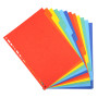 Exacompta - Réf. 2012E - Intercalaires en carte coloris vifs recyclée 220g/m2 avec 12 onglets neutres - Format à classer A4 - Di