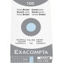 EXACOMPTA étui de 100 fiches Bristol Bleu Azur 74x105 mm quadrillage 5x5